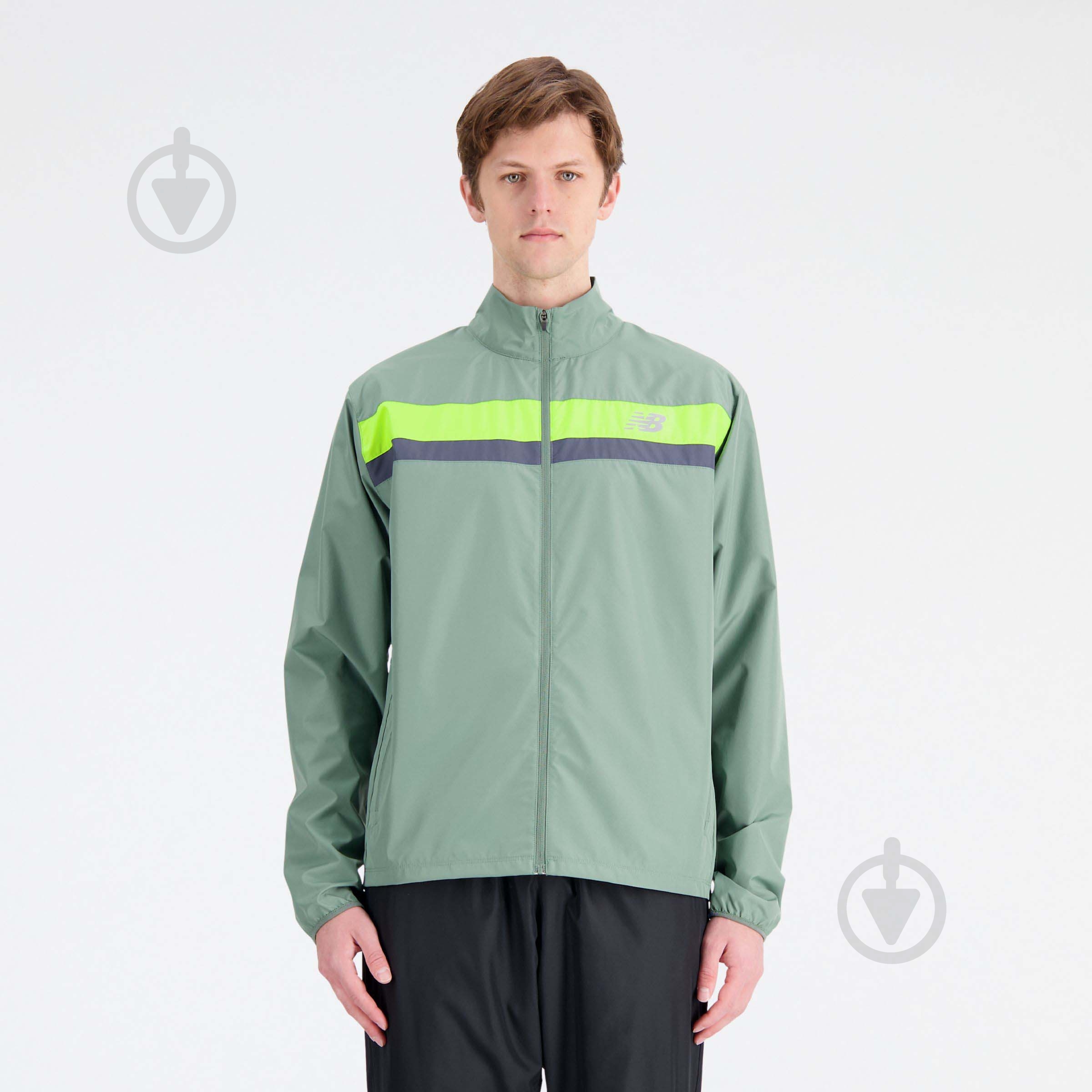 Куртка мужская New Balance ACCELERATE JACKET MJ23236DKJ р.S зеленая - фото 2