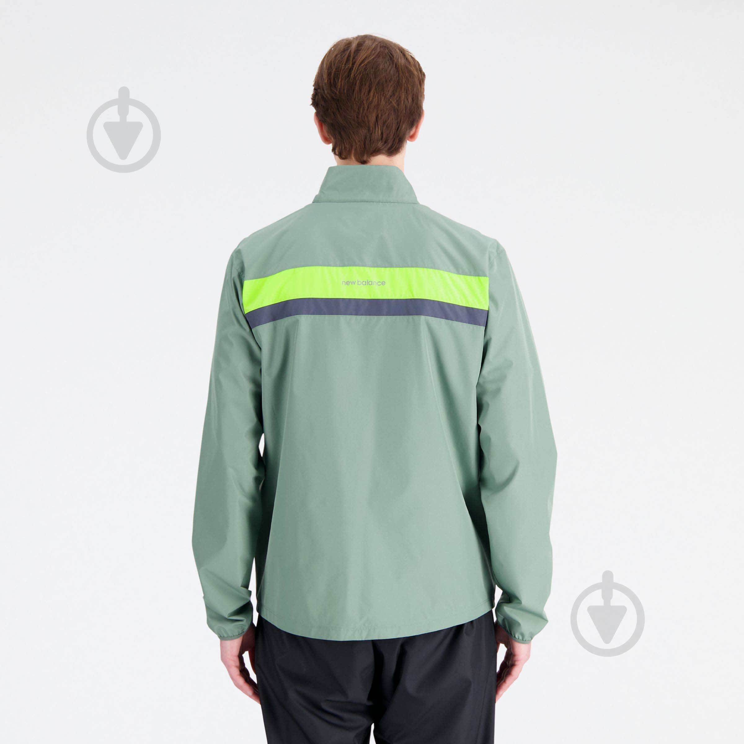 Куртка мужская New Balance ACCELERATE JACKET MJ23236DKJ р.S зеленая - фото 4