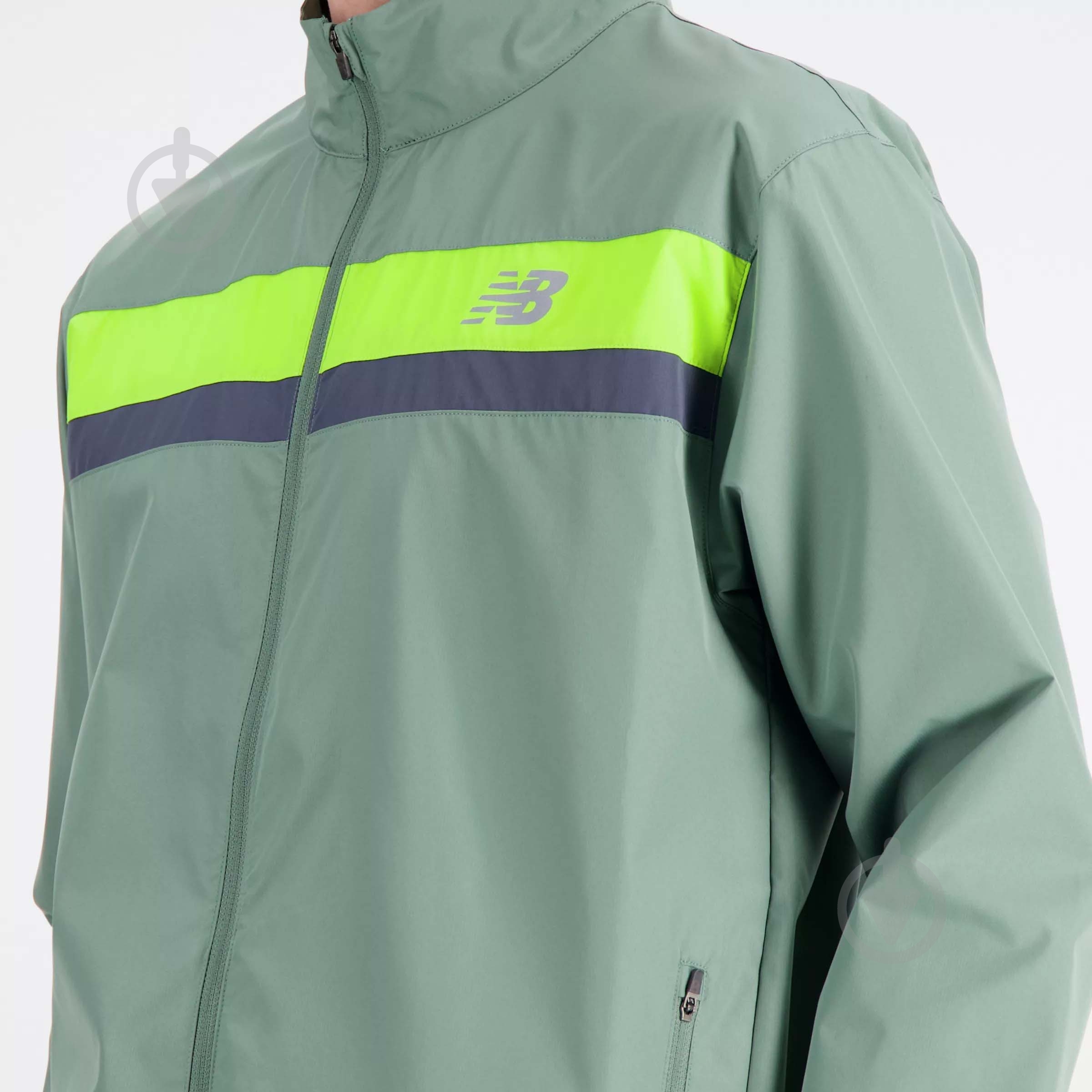 Куртка мужская New Balance ACCELERATE JACKET MJ23236DKJ р.S зеленая - фото 5