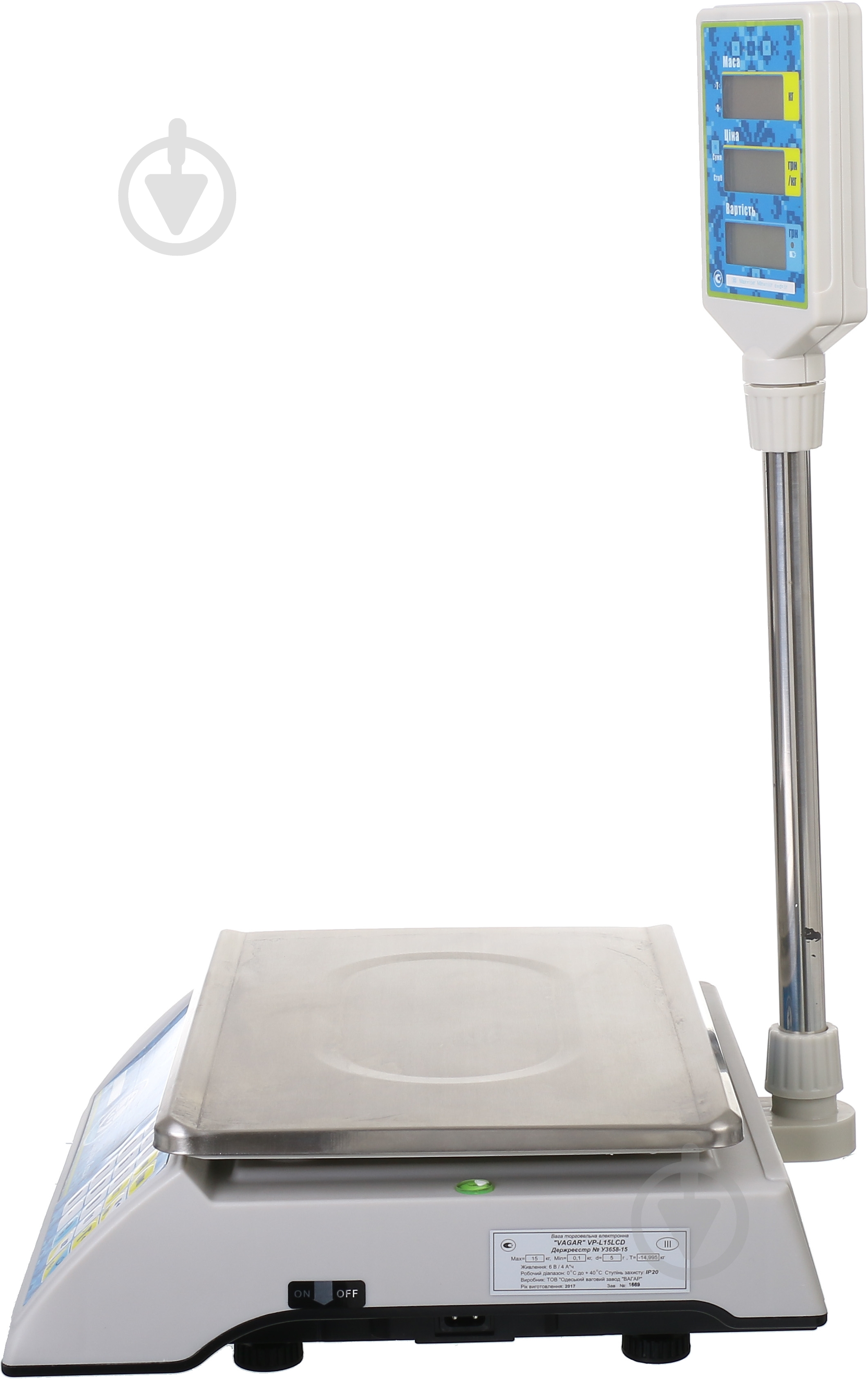 Весы торговые VAGAR VP-L 15-LCD 15 кг - фото 3