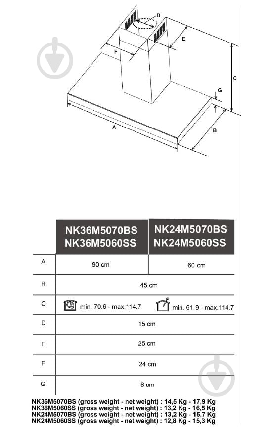 Вытяжка Samsung NK24M5070BS/UR - фото 6 Вытяжка Samsung NK24M5070BS/UR - фото 6