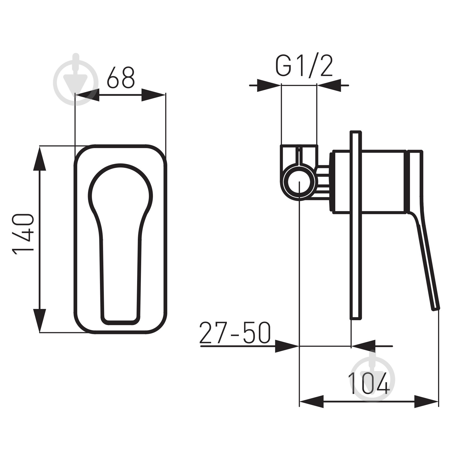 Смеситель для душа Ferro Stratos BSC7PABL - фото 2