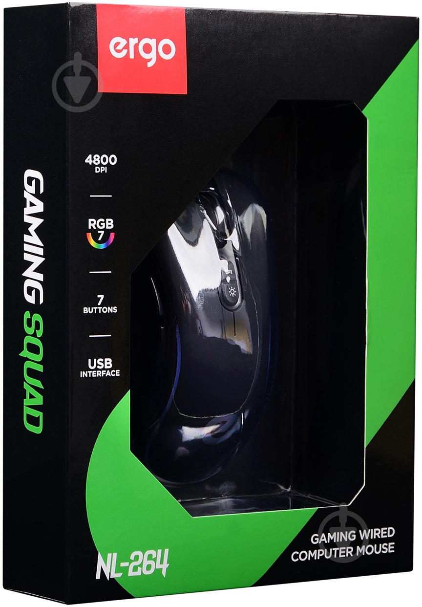 Мышь Ergo black (NL-264) - фото 8