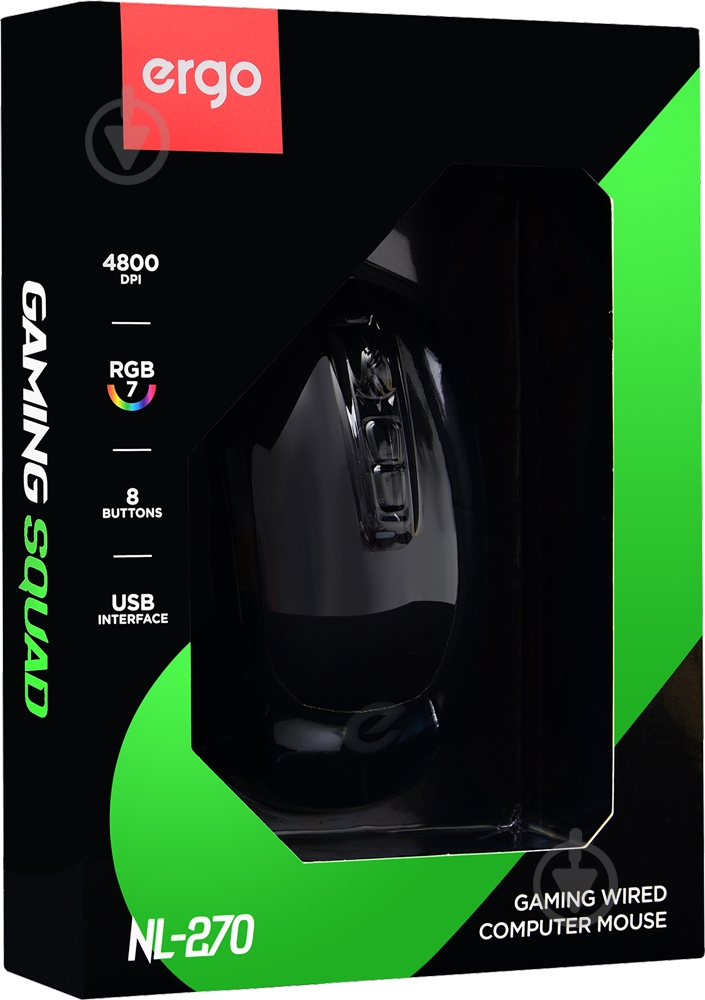 Мышка Ergo NL-270 USB black (NL-270) - фото 8 Мышка Ergo NL-270 USB black (NL-270) - фото 8