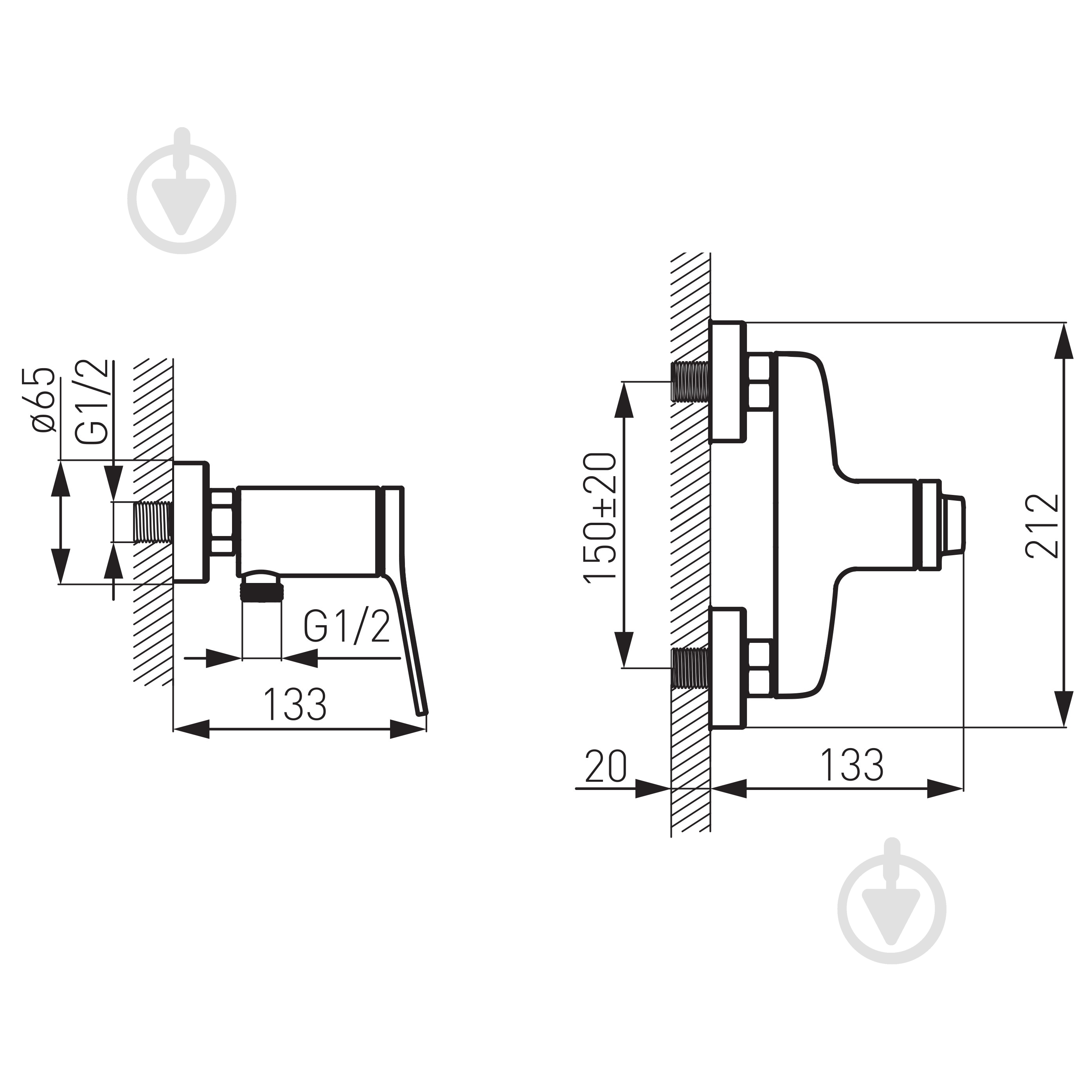Смеситель для душа Ferro Stratos BSC7 - фото 2