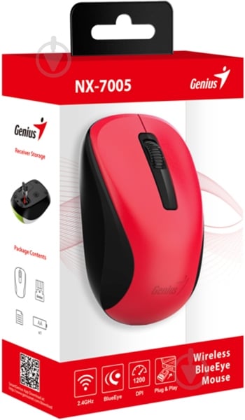 Мышка Genius red (31030017403) - фото 3