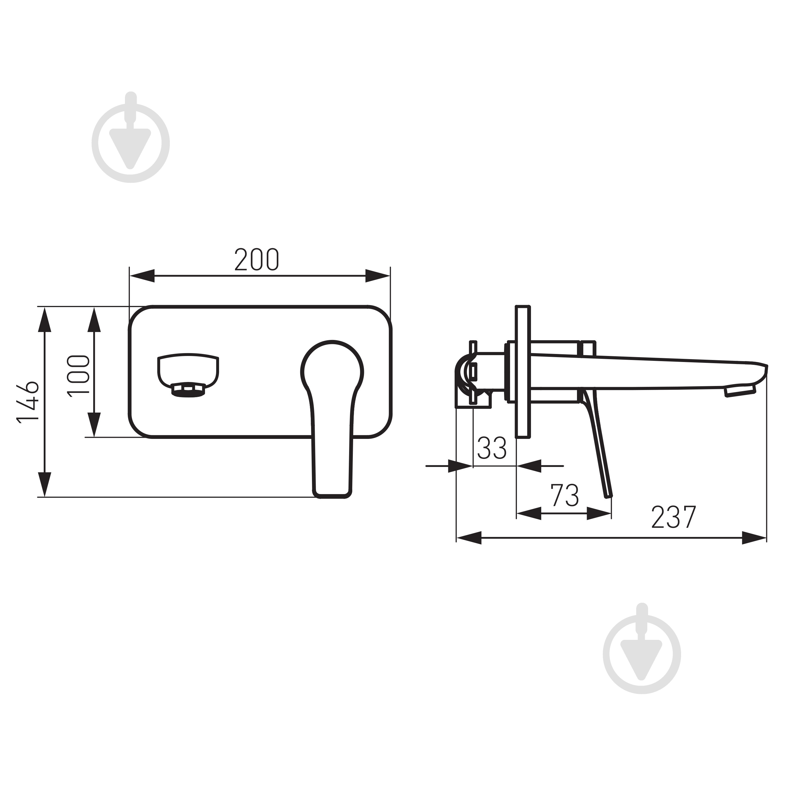 Смеситель для умывальника Ferro Stratos BSC3PABL - фото 2 Смеситель для умывальника Ferro Stratos BSC3PABL - фото 2