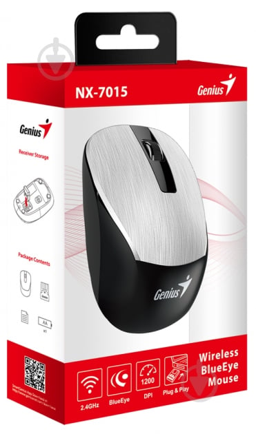 Мышь Genius NX-7015 NP silver (31030019404) - фото 3 Мышь Genius NX-7015 NP silver (31030019404) - фото 3