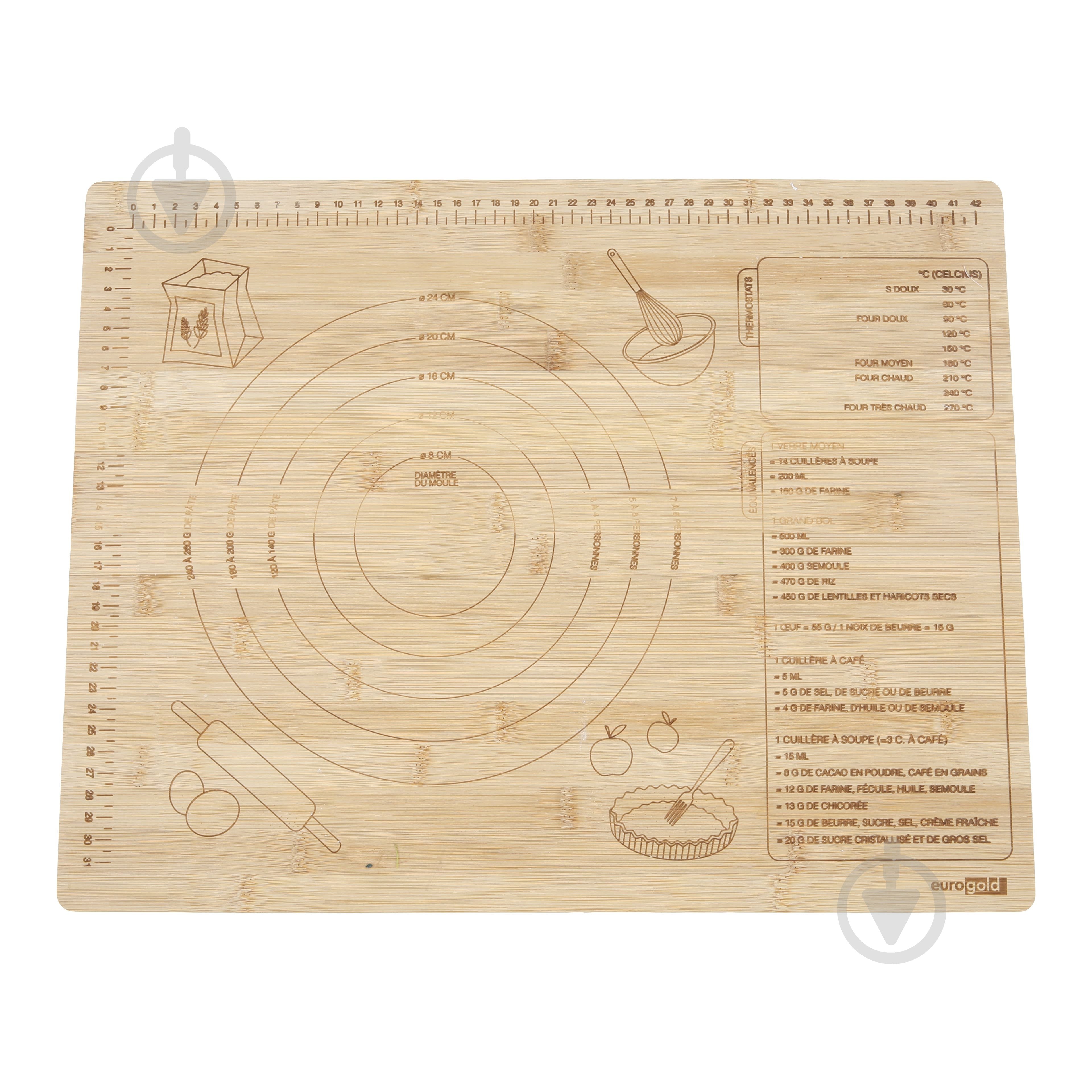 Доска кухонная Eurogold бамбуковая 46x36 см 7108200026 - фото 1