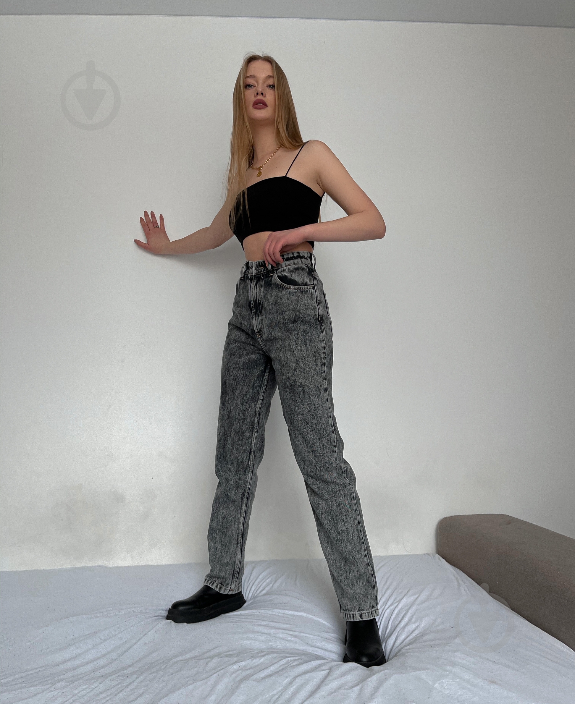 Джинсы Why Not Denim JSTR3 JSTR3 р. 30 серый - фото 6