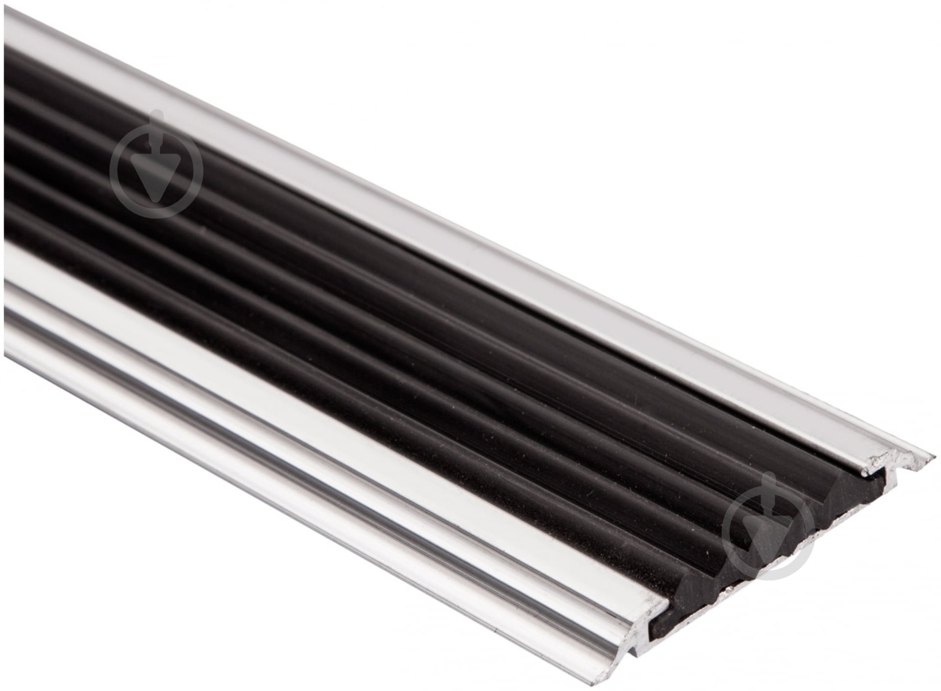 Сходовий профіль з антиковзкою вставкою Лугалпроф 4,8х46х1800 мм срібло 17-А 00 - фото 1