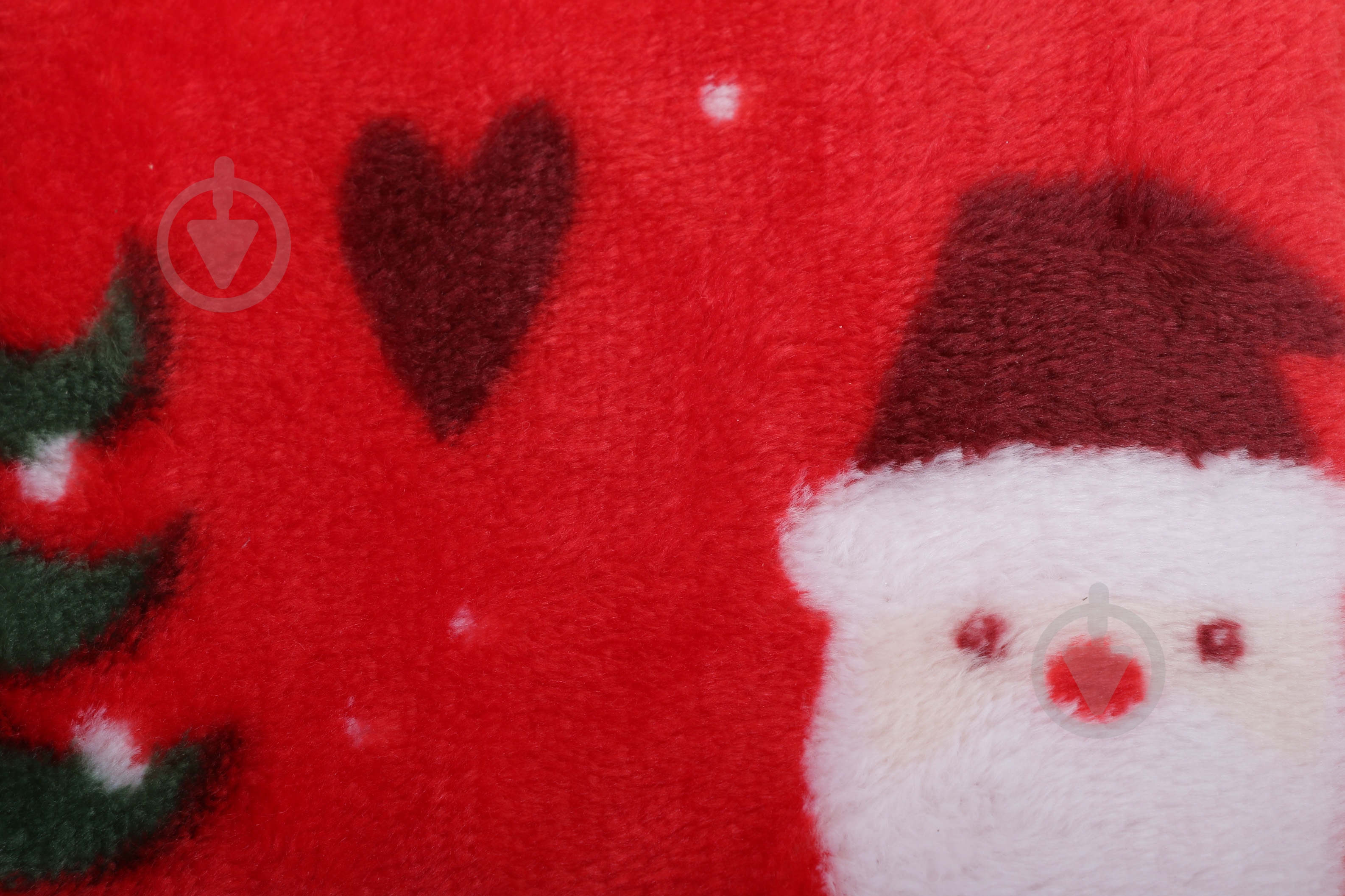Плед Flannel SANTA 150x200 см красный с рисунком La Nuit - фото 3