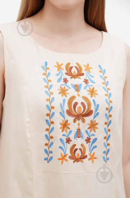 Платье Галерея льна Диамара 0326/50/606 р.XL бежевый - фото 3