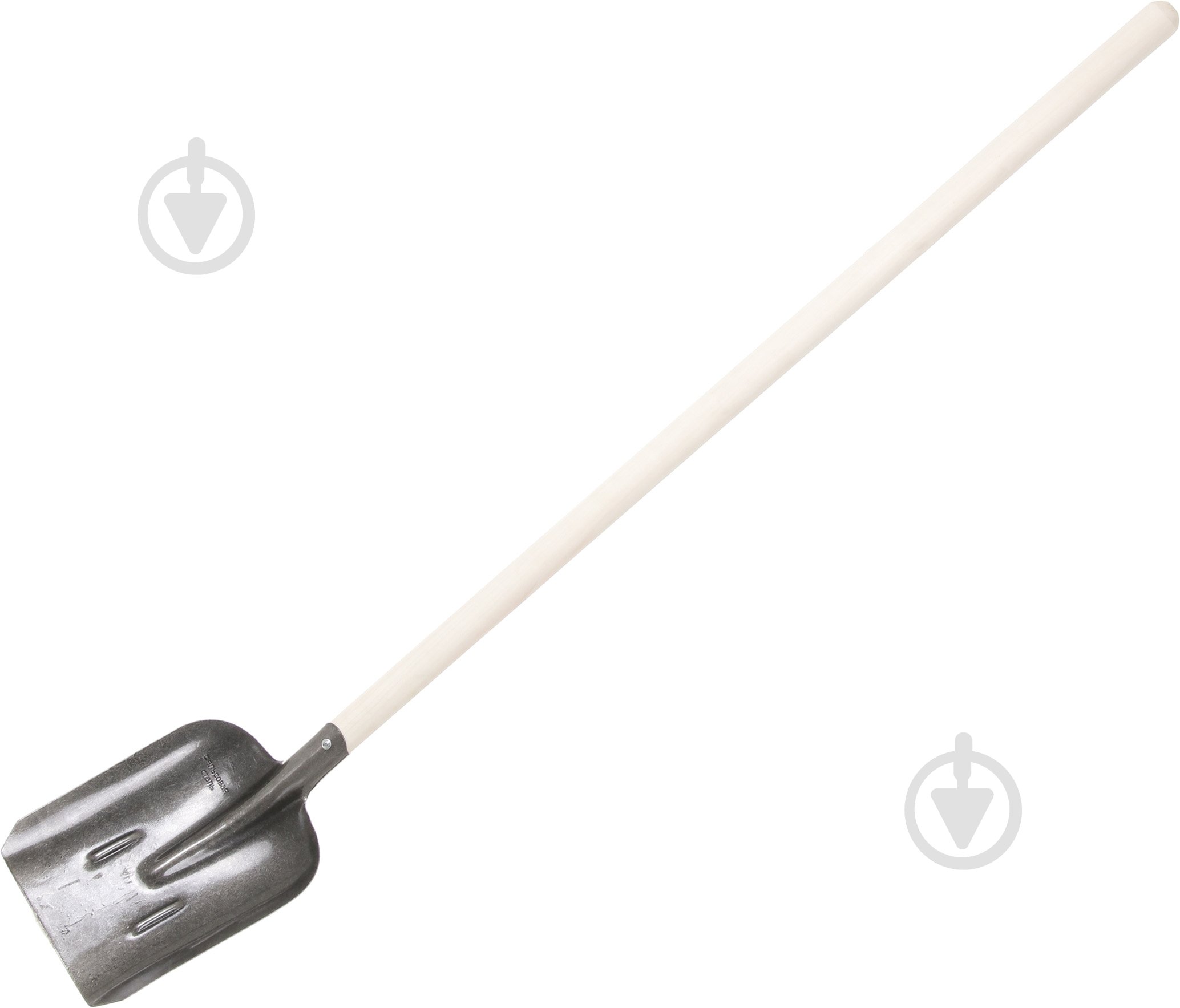 Совковая лопата с рельсового стали с черенком Лев - фото 1