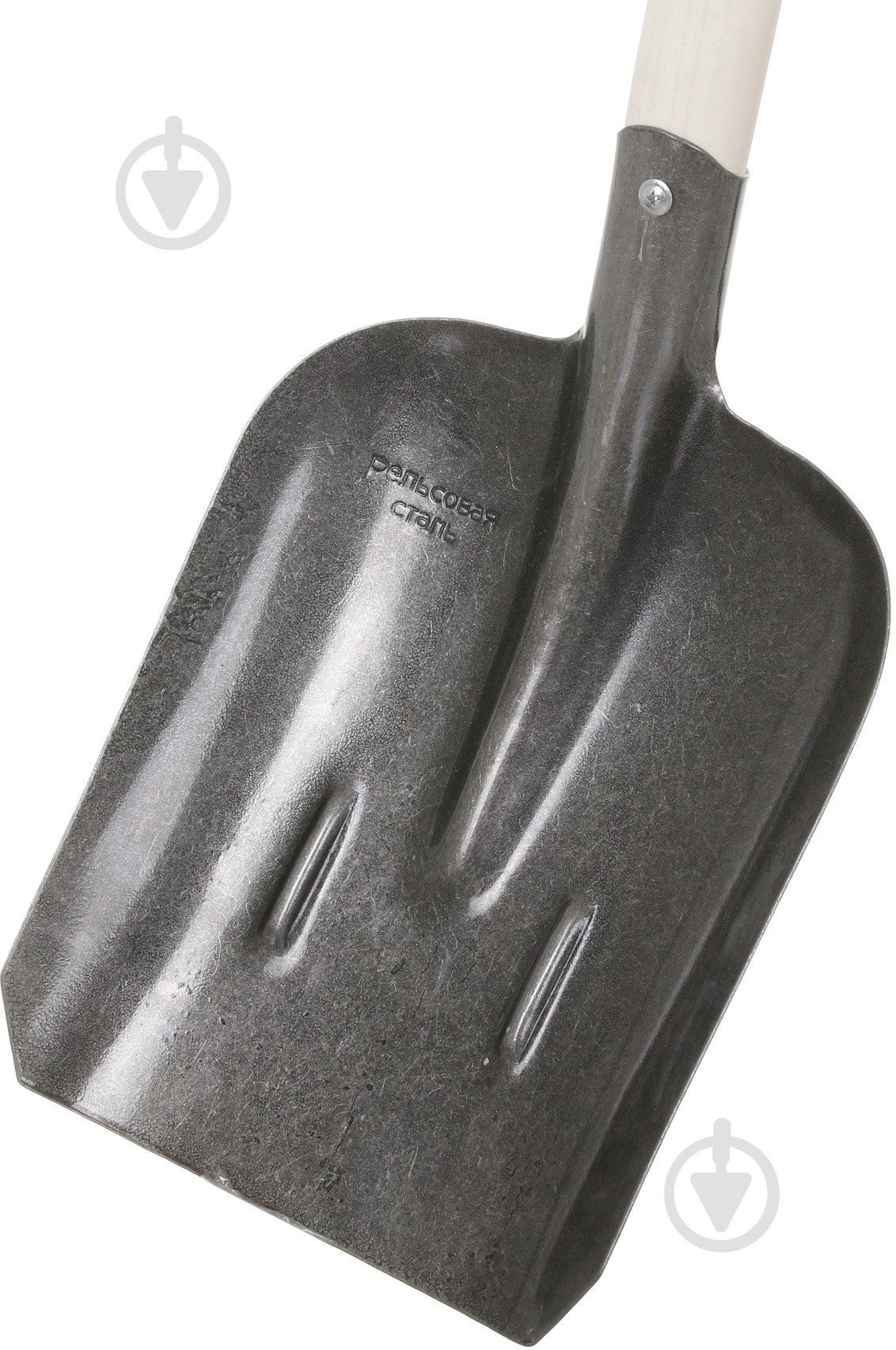 Совковая лопата с рельсового стали с черенком Лев - фото 2