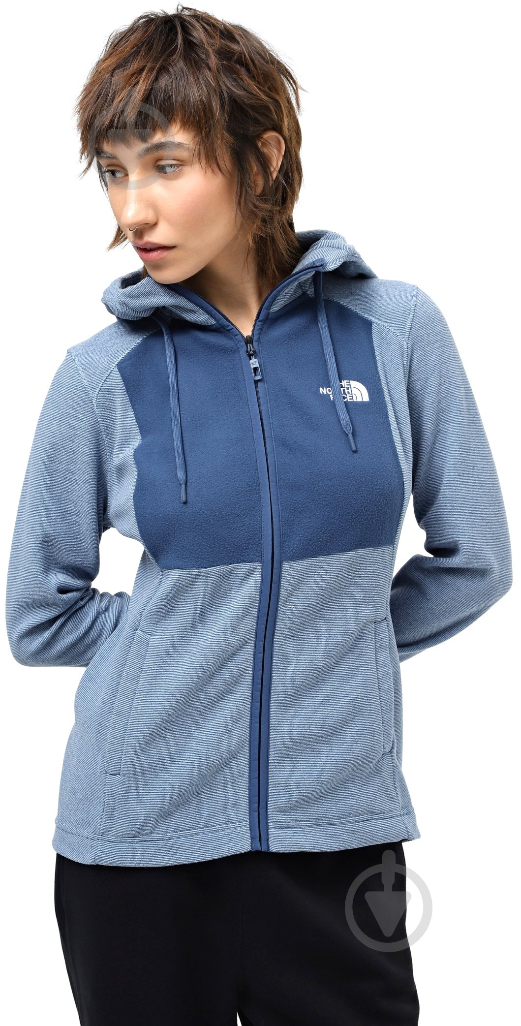 Джемпер THE NORTH FACE W HOMESAFE FULL ZIP FLEECE HOODIE NF0A8567W9I р.L синий - фото 1