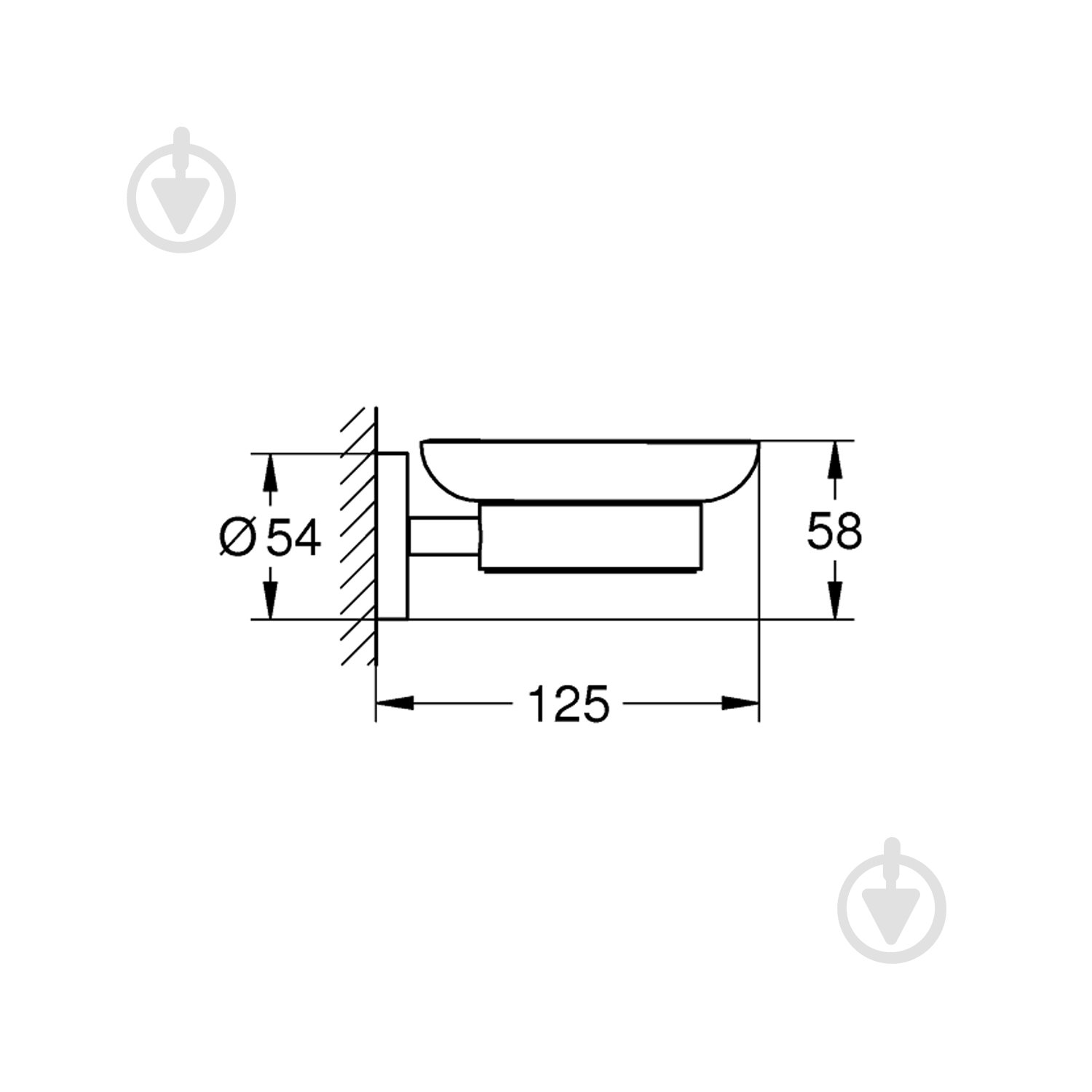 Мыльница Grohe с держателем QuickFix Start Cube 41193000 (CV031949) - фото 2