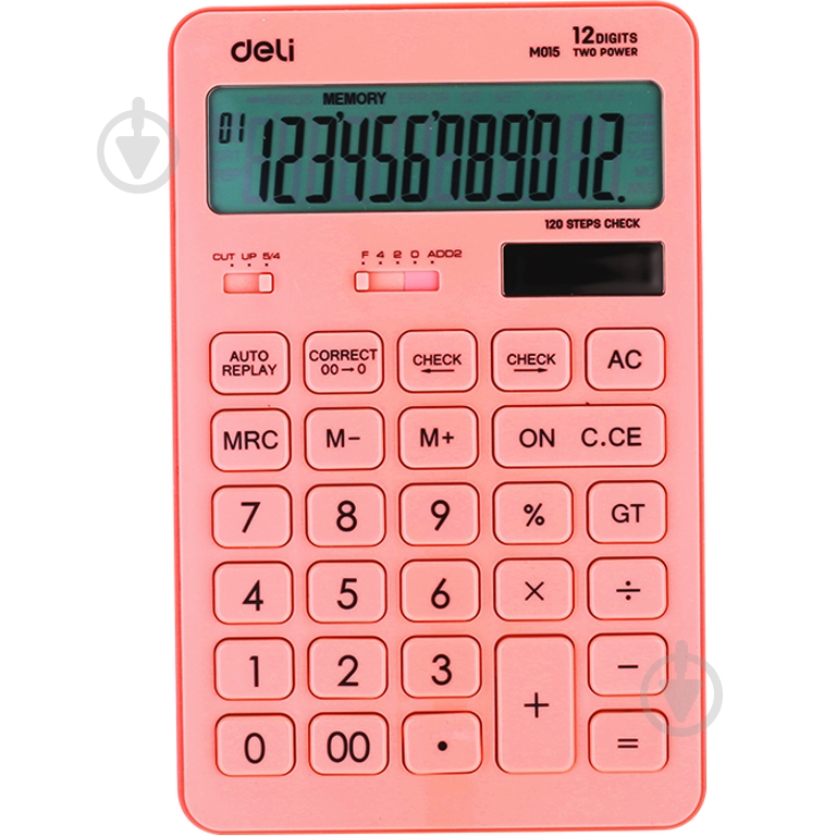 Калькулятор EM01541 красный Deli - фото 1 Калькулятор EM01541 красный Deli - фото 1