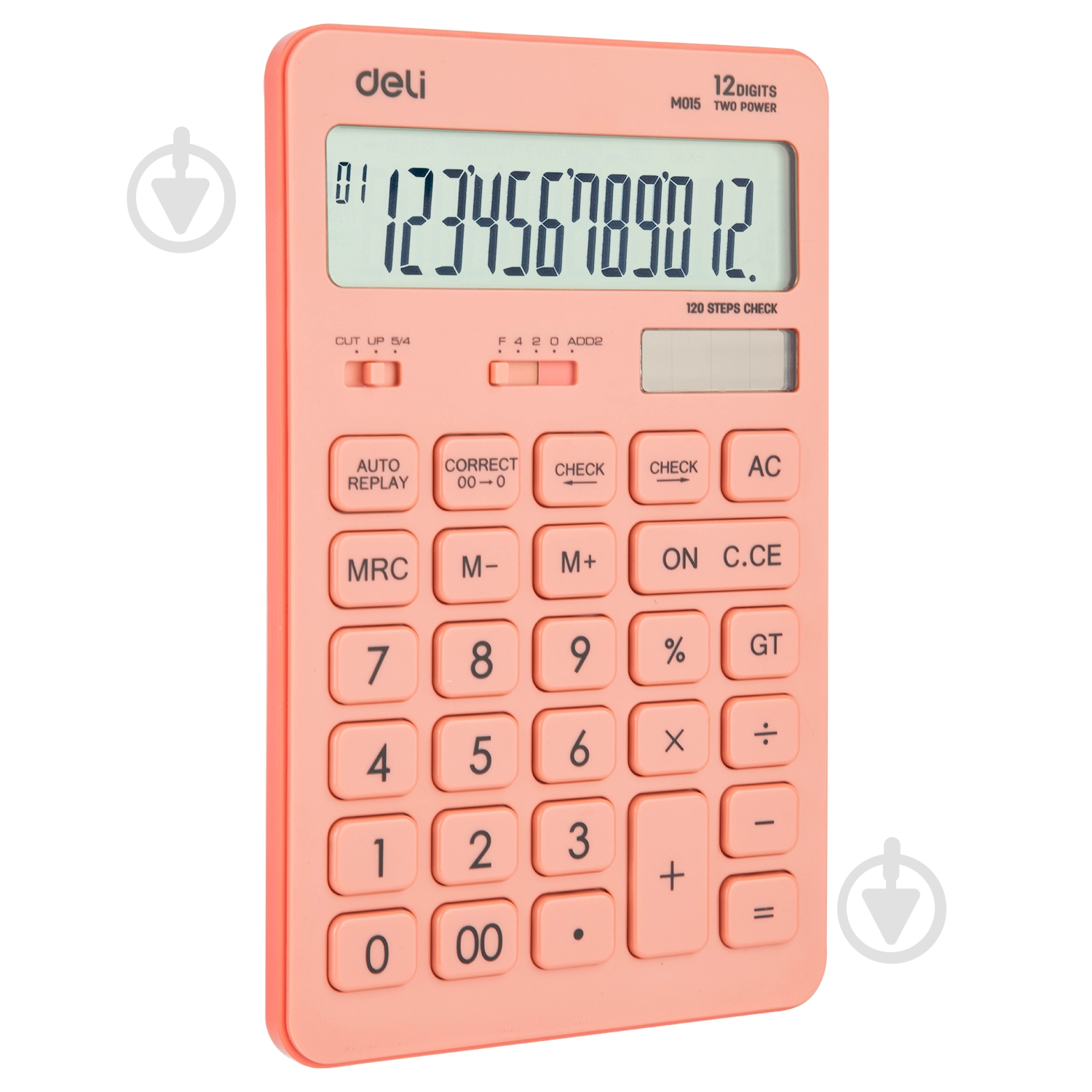 Калькулятор EM01541 красный Deli - фото 2 Калькулятор EM01541 красный Deli - фото 2