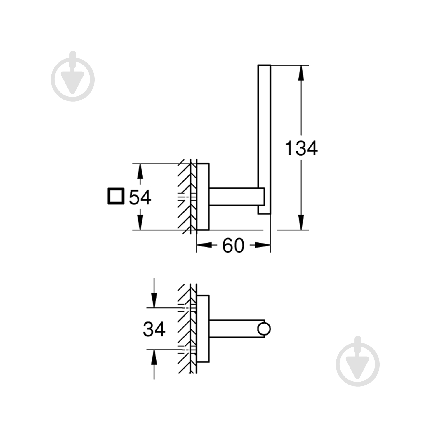 Держатель дополнительного рулона Grohe QuickFix Start Cube (40979000) - фото 2