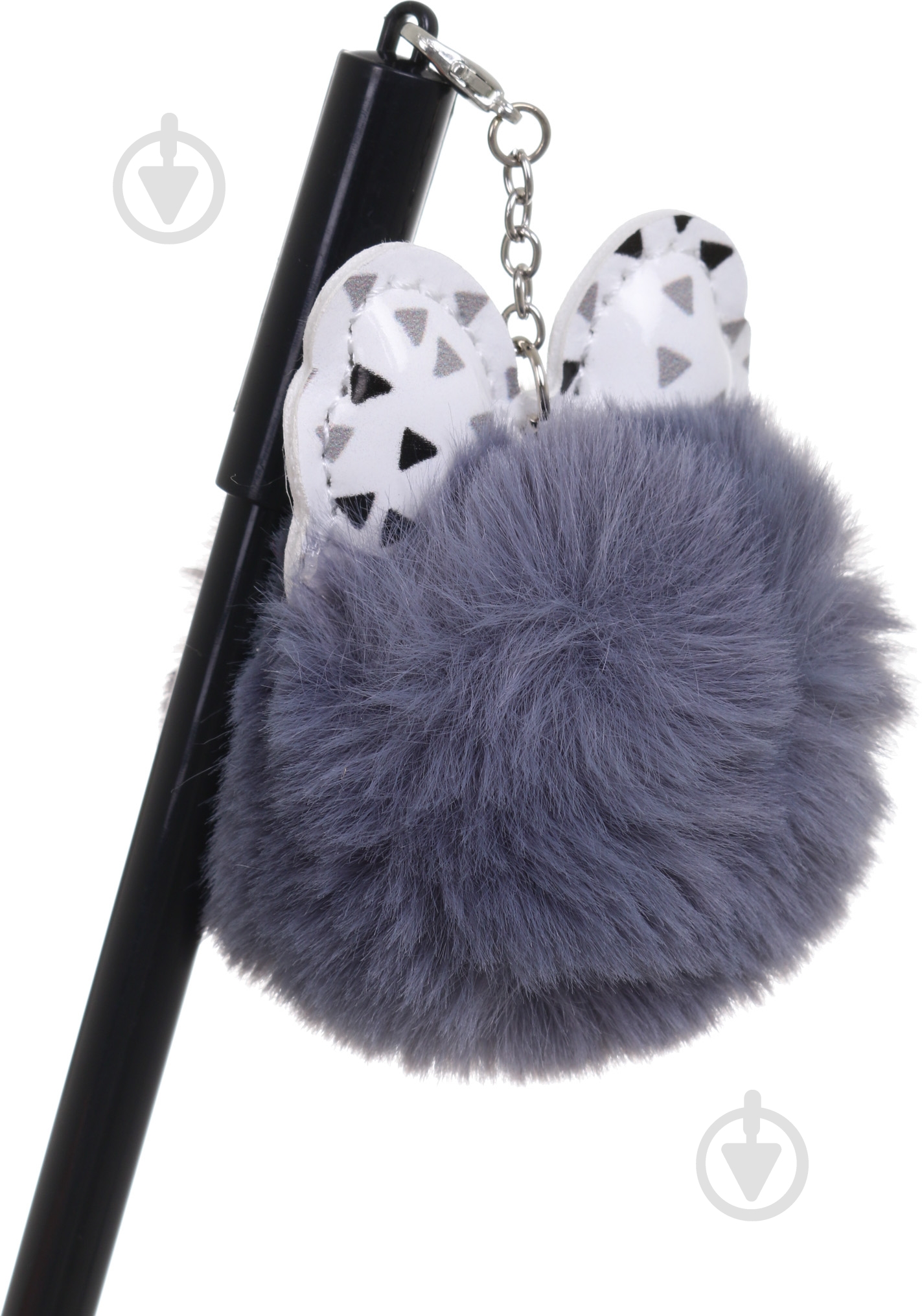 Ручка гелевая Бант с серым помпоном - фото 4