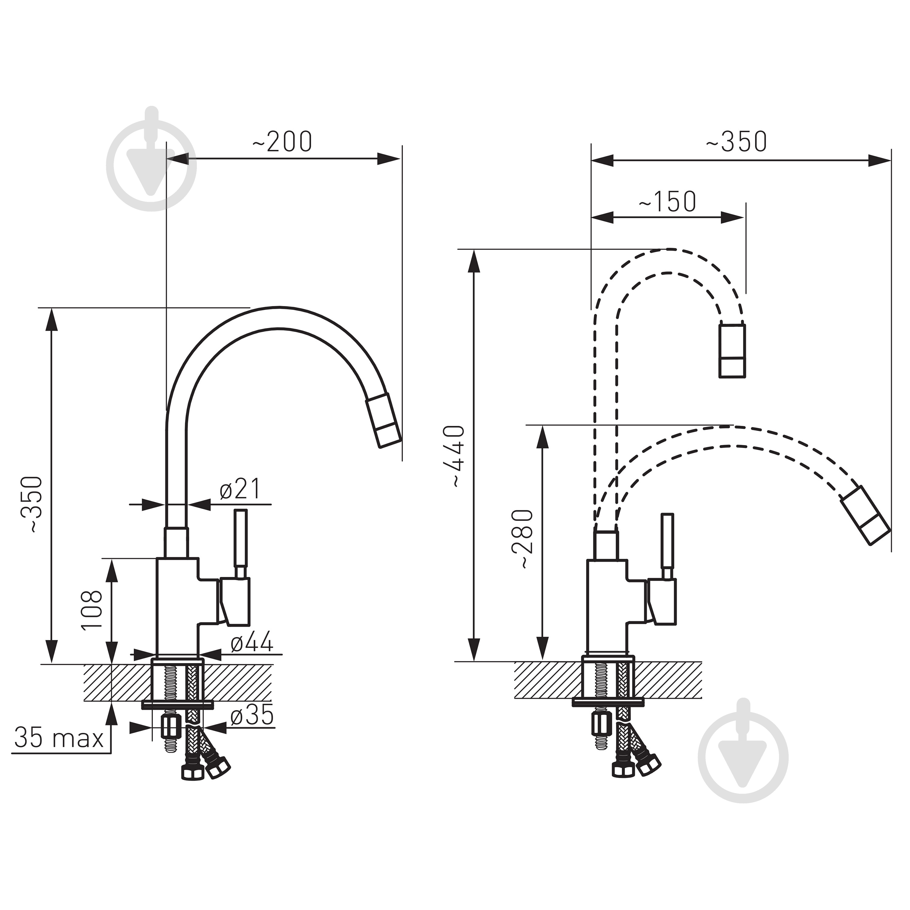 Смеситель для кухни Ferro Zumba BZA4B - фото 2