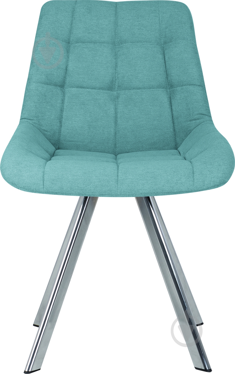 Стілець обідній Nowy Styl NICOLE 4L CHROME (BOX-1) SQR SORO-34 блакитний / хром - фото 3