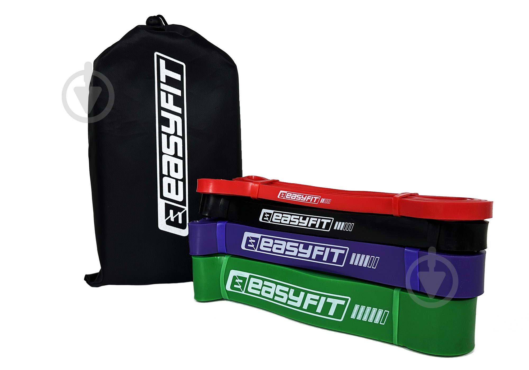 Петля для фитнеса EasyFit набор для подтягиваний и тренировок 2-65 кг 4 шт (EF-NR-2-65-4) в ассортименте - фото 2