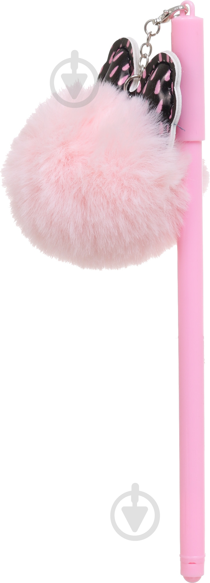 Ручка гелевая Бант с розовым помпоном - фото 1