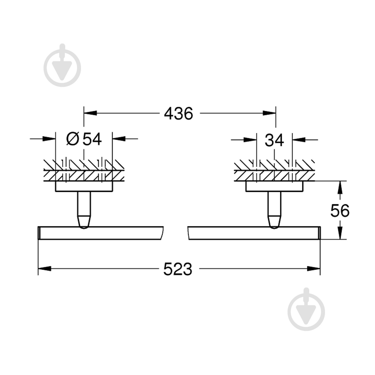Держатель для полотенец Grohe QuickFix Start 430 мм Cosmopolitan 41166000 - фото 2 Держатель для полотенец Grohe QuickFix Start 430 мм Cosmopolitan 41166000 - фото 2