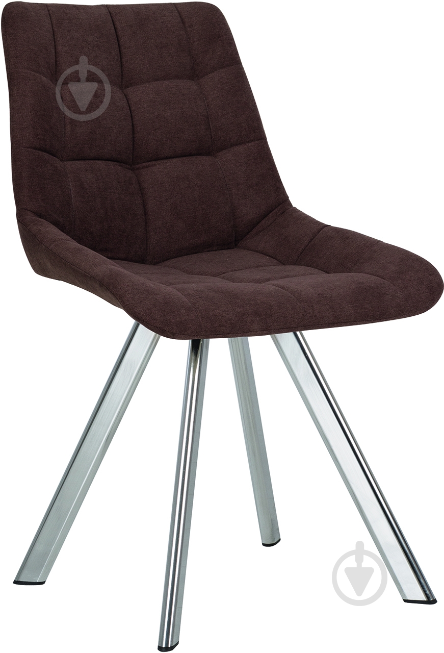 Стілець обідній Nowy Styl NICOLE 4L CHROME (BOX-1) SQR SORO-28 коричневий / хром - фото 1