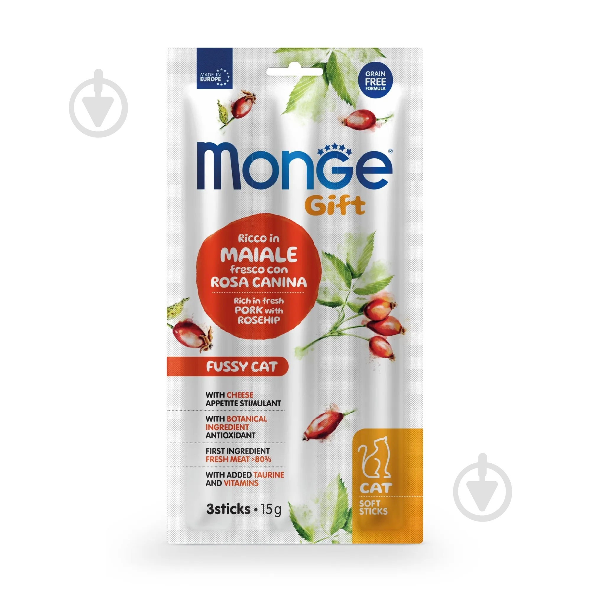 Лакомство Monge Gift Fussy свинина 15 г - фото 1