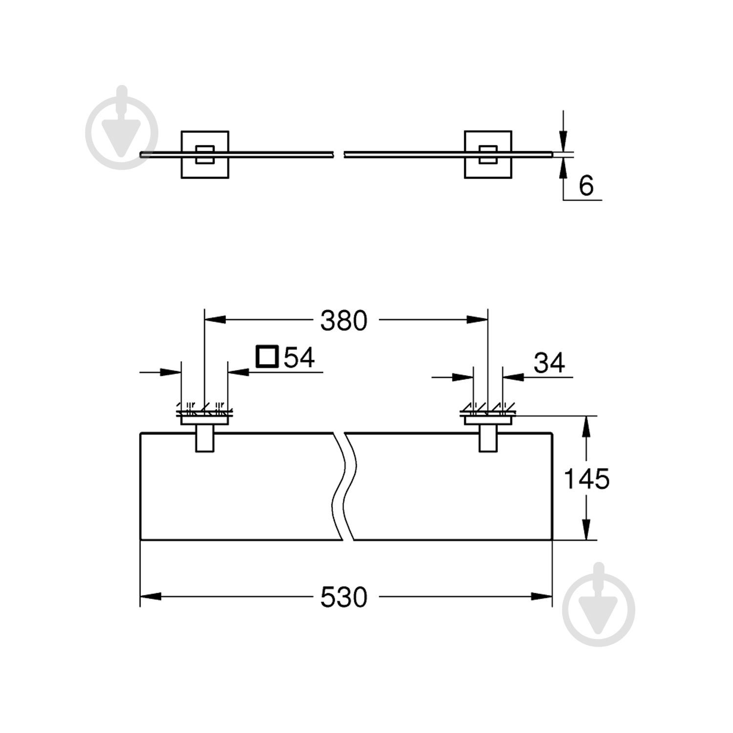Полка стеклянная Grohe QuickFix Start Cube 411092430 (CV034620) - фото 2 Полка стеклянная Grohe QuickFix Start Cube 411092430 (CV034620) - фото 2