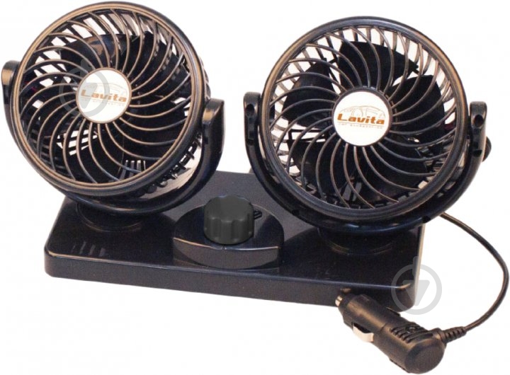 Вентилятор автомобільний 2 х 4" 24 В LA 180206 - фото 1
