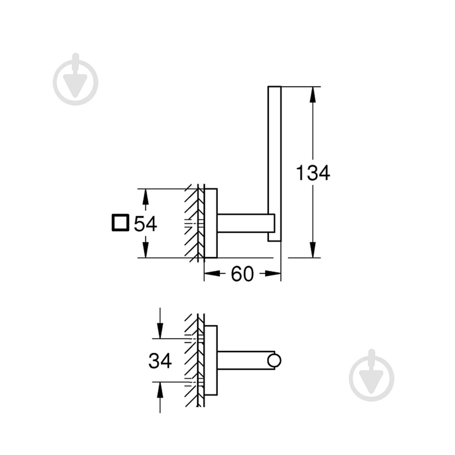 Держатель дополнительного рулона Grohe QuickFix Start Cube (409792430) - фото 2