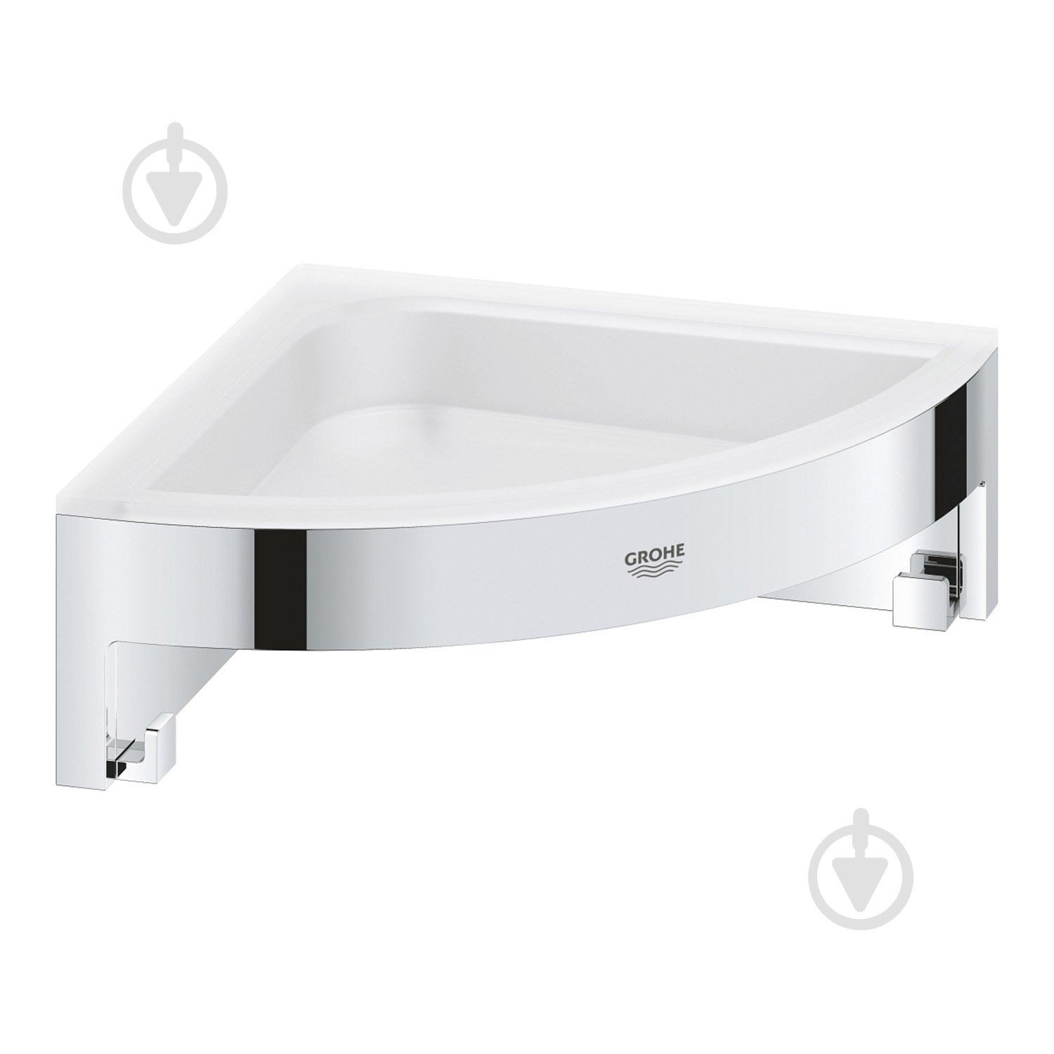 Полка Grohe QuickFix Start Cube з гачками 41106000 (CV035416) - фото 1 Полка Grohe QuickFix Start Cube з гачками 41106000 (CV035416) - фото 1