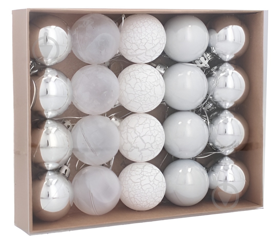 Набор елочных шаров Тайм Еко d 4 мм 20 шт./уп. - фото 3 Набор елочных шаров Тайм Еко d 4 мм 20 шт./уп. - фото 3