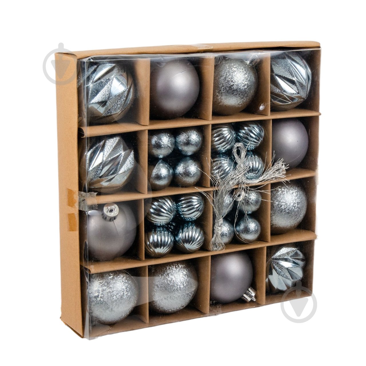 Набор елочных шаров Тайм Еко d 3 мм 44 шт./уп. - фото 1 Набор елочных шаров Тайм Еко d 3 мм 44 шт./уп. - фото 1