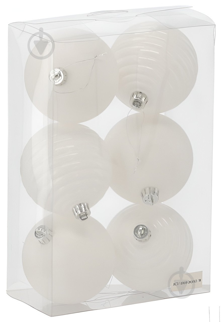 Набор елочных шаров Тайм Еко молочные d 8 мм 6 шт./уп. - фото 1 Набор елочных шаров Тайм Еко молочные d 8 мм 6 шт./уп. - фото 1