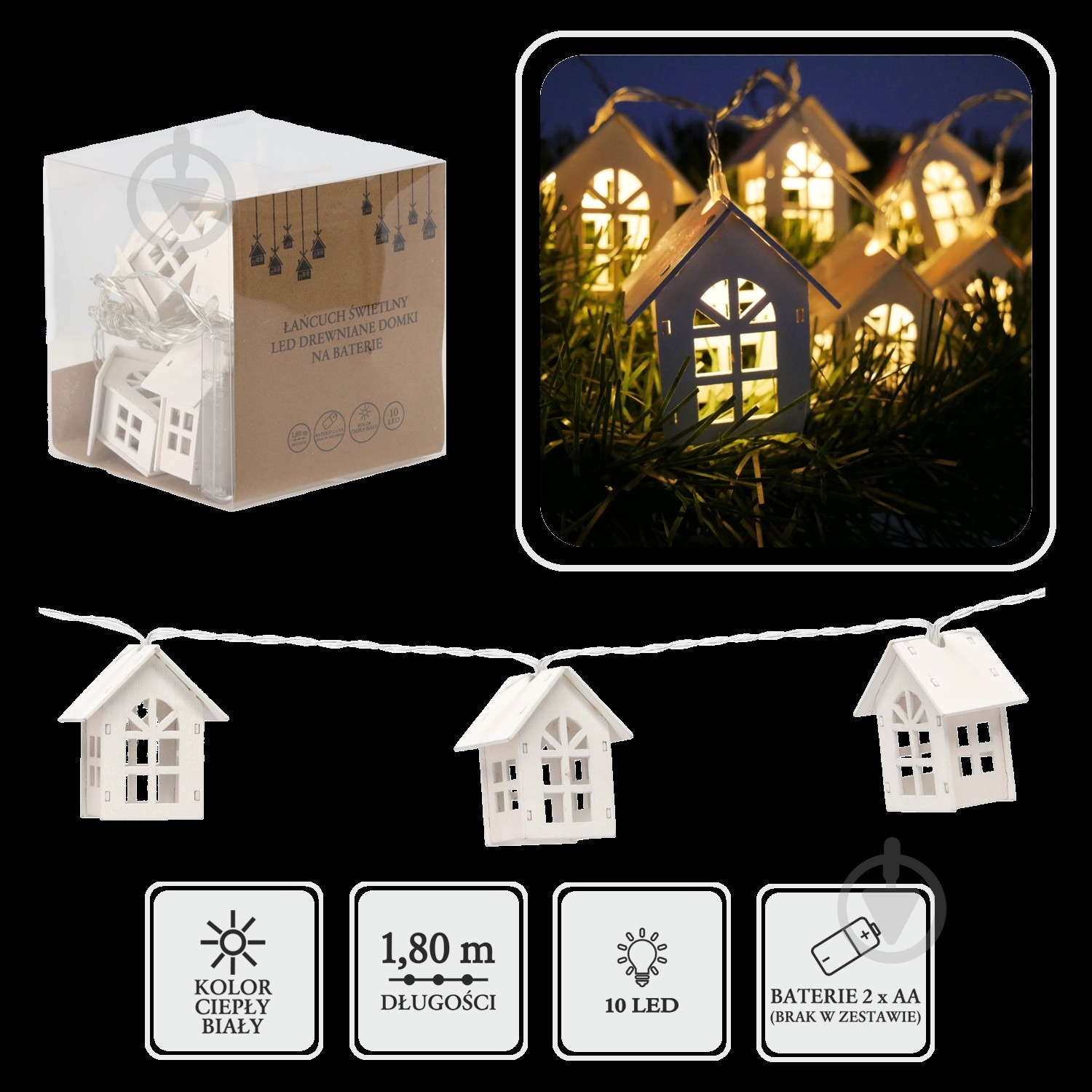 Гірлянда-фігура Тайм Еко світлодіодна (LED) 10 ламп 1,8 м (LED4222) - фото 2