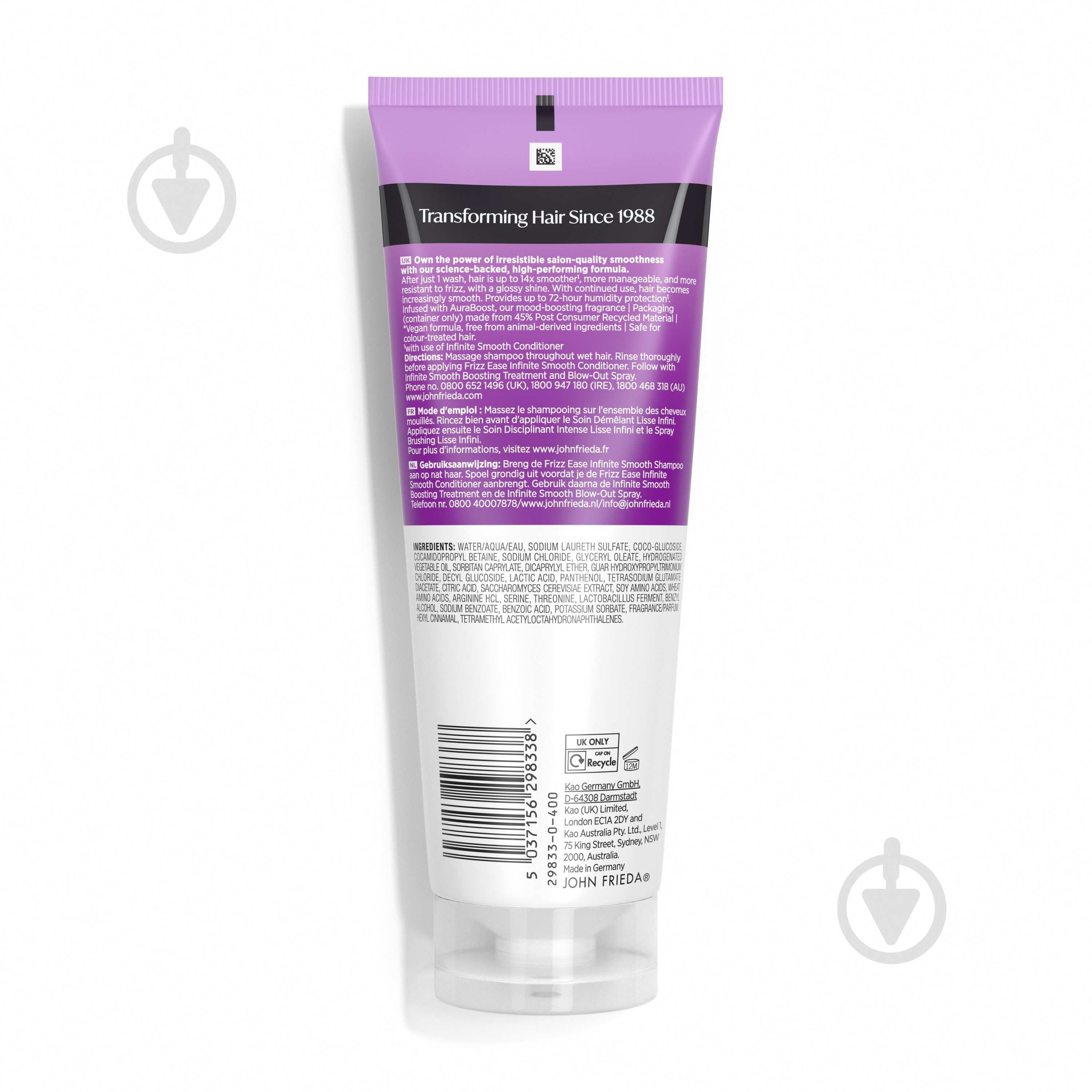 Шампунь John Frieda проти пухнастості Infinite Smooth 250 мл - фото 2 Шампунь John Frieda проти пухнастості Infinite Smooth 250 мл - фото 2