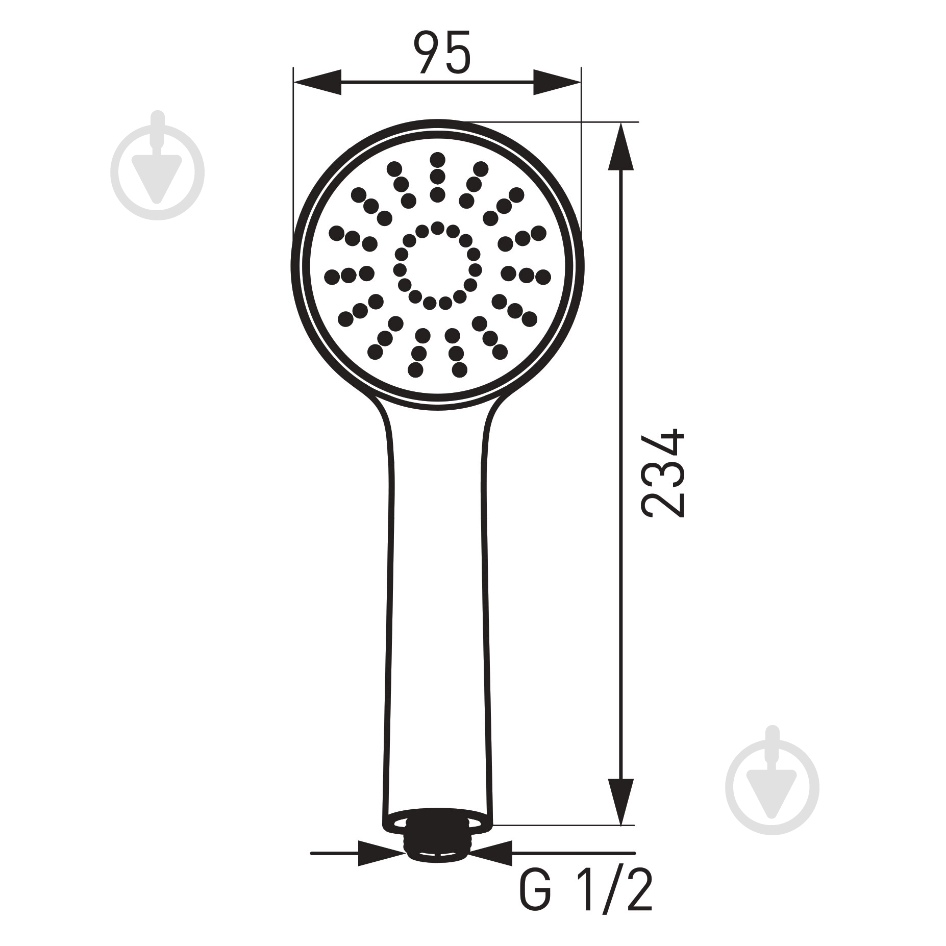 Ручной душ Ferro Bello 95 мм S180B - фото 2 Ручной душ Ferro Bello 95 мм S180B - фото 2