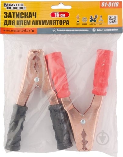Зажимы для старт-кабеля MasterTool 15 см (81-0118) - фото 2