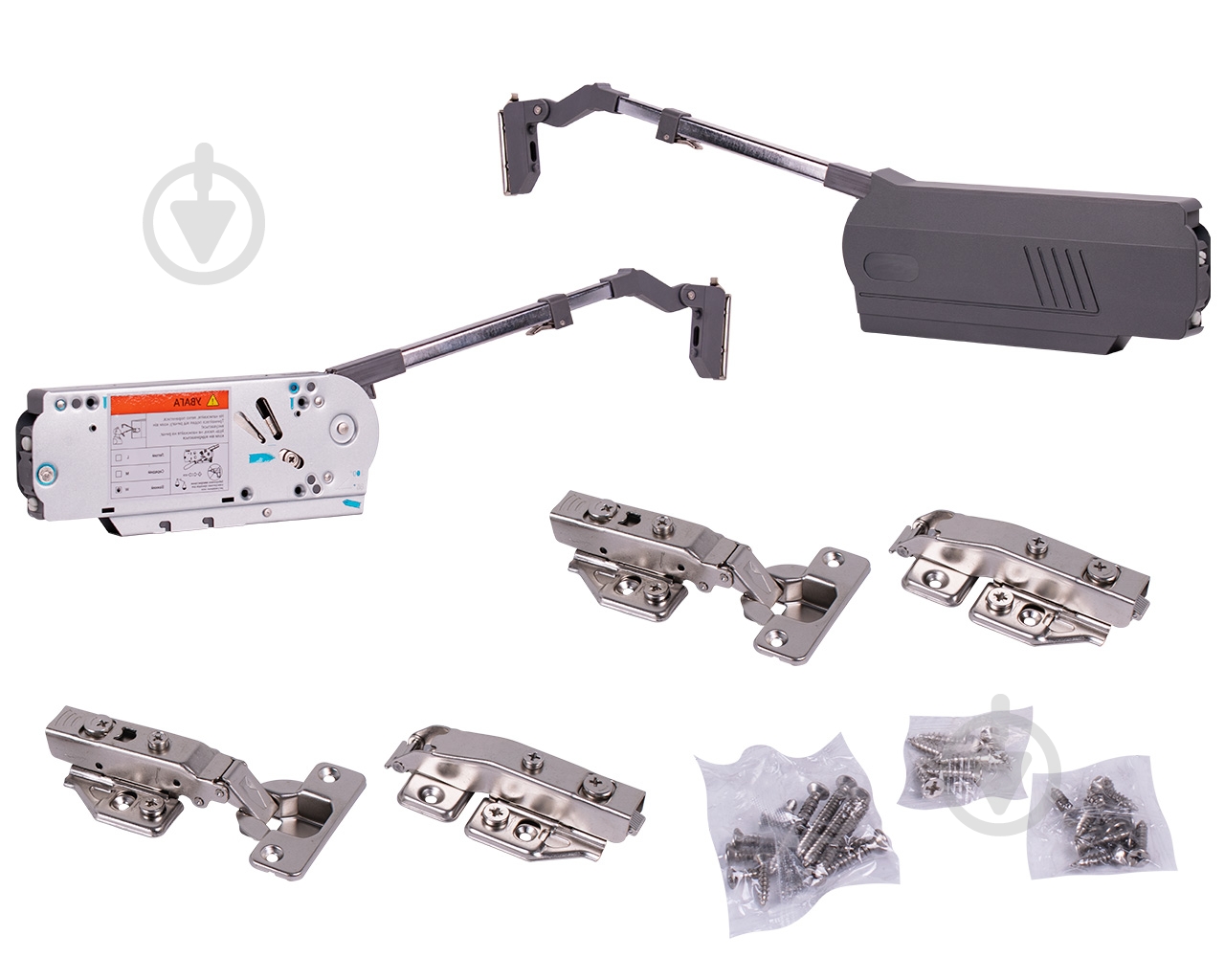 Підйомний механізм DC Bi-fold Light для фасаду кухні 5,7-7,8 кг графіт без доводчика - фото 4 Підйомний механізм DC Bi-fold Light для фасаду кухні 5,7-7,8 кг графіт без доводчика - фото 4