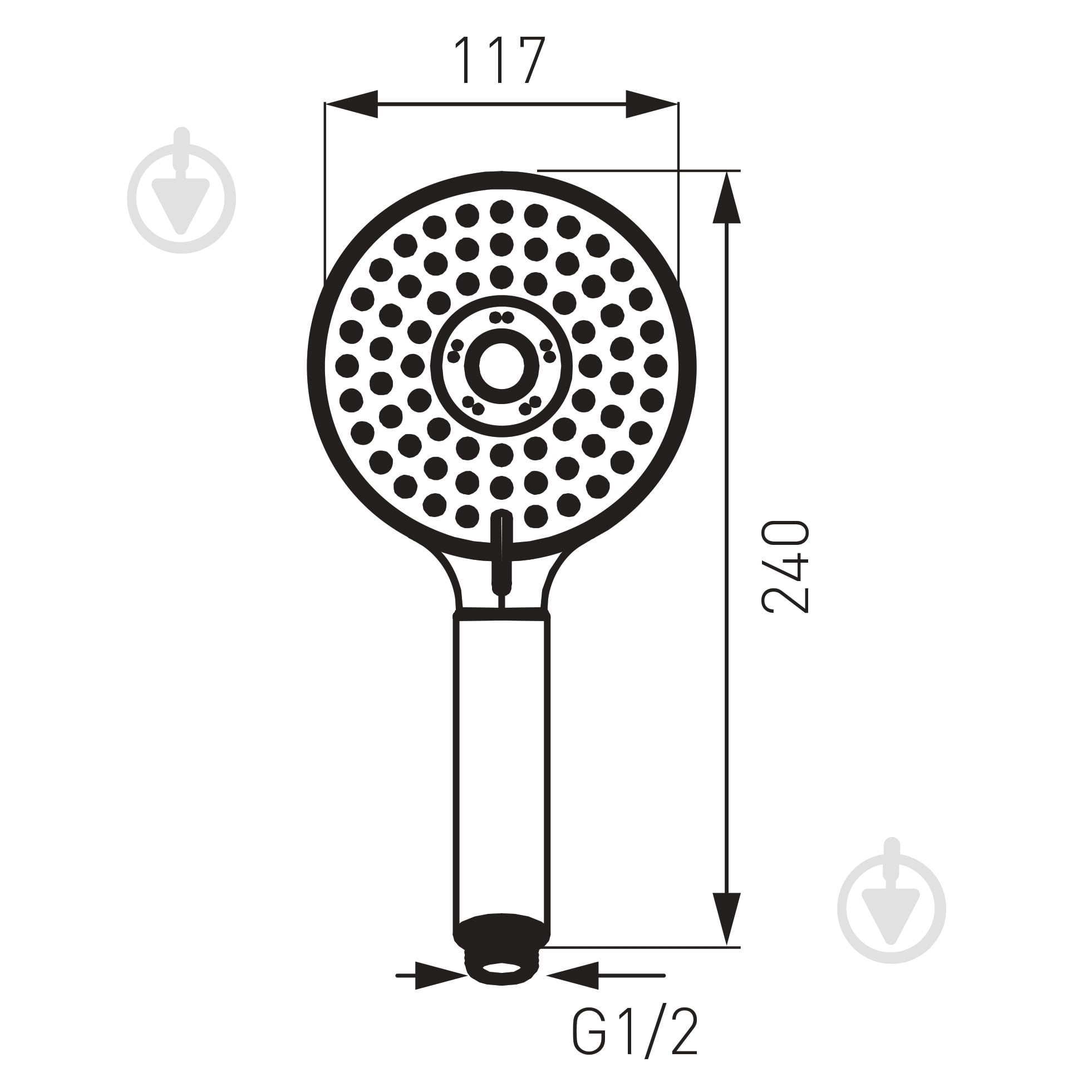 Лійка для душу Ferro Mattiono 117 мм S310 - фото 2
