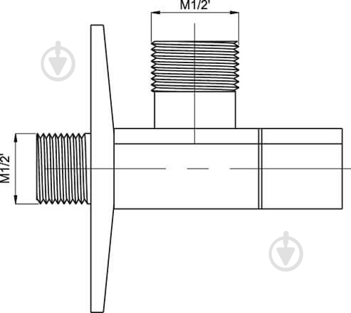 Вентиль угловой Rubineta 15х15 662014 - фото 2