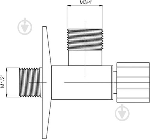 Вентиль угловой Rubineta 15х20 662012 - фото 2