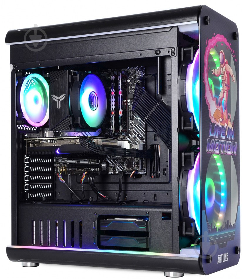 Компьютер Artline Overlord NEON (NEONv08) black - фото 6