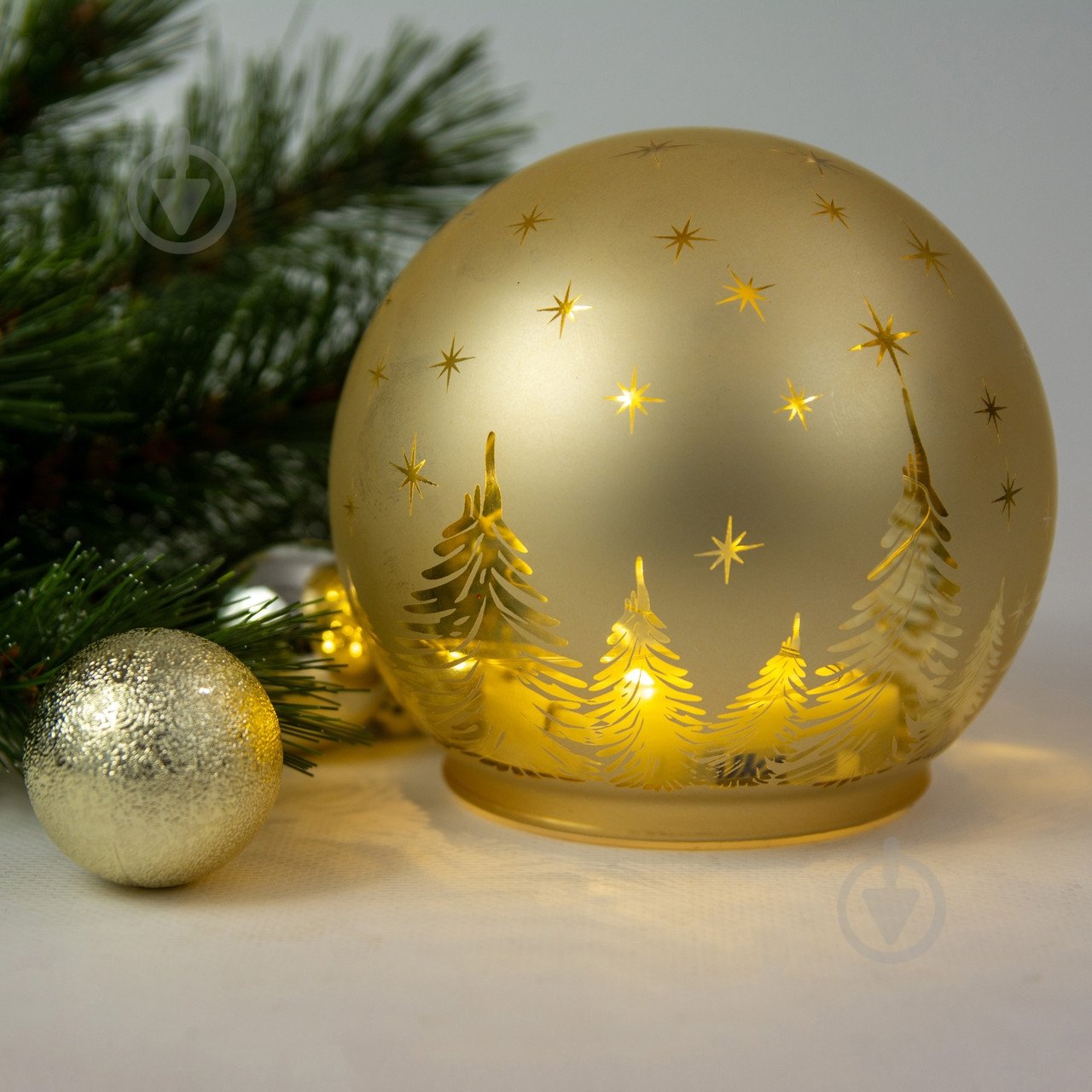 Фонарь Тайм Еко LED 12x11 см золотой BOZ1846 - фото 2 Фонарь Тайм Еко LED 12x11 см золотой BOZ1846 - фото 2