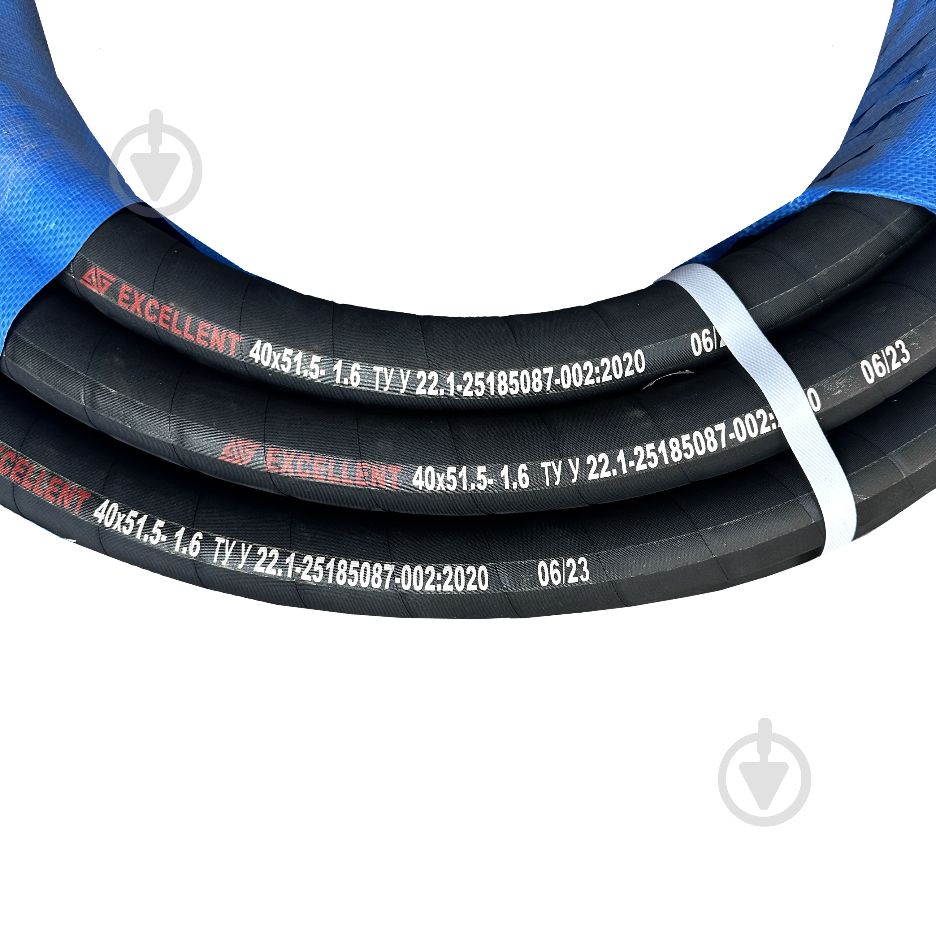 Рукав Excellent напорный маслобензиностойкий (МБС) 40х51,5-1.6 ГОСТ 10362-76/ТУ У 22.1-25185087-002:2020 - фото 1 Рукав Excellent напорный маслобензиностойкий (МБС) 40х51,5-1.6 ГОСТ 10362-76/ТУ У 22.1-25185087-002:2020 - фото 1